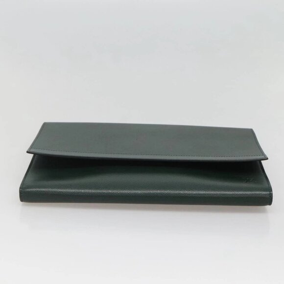 LOUIS VUITTON Taiga Pochette Amberop Clutch Bag Epicea LV Auth th5870 - Picture 7 of 16